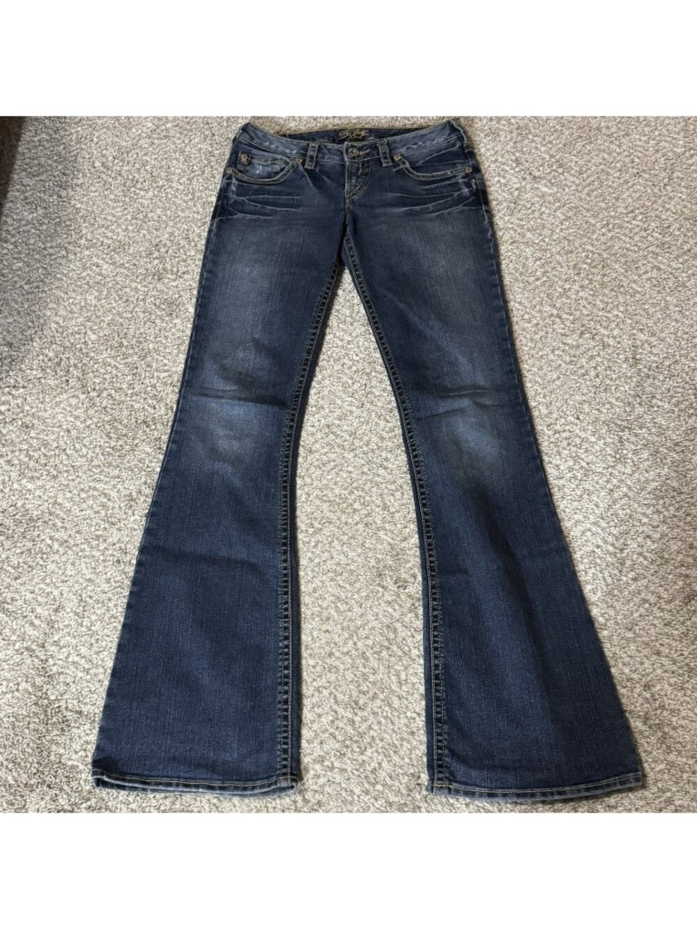 Silver Jeans Co. Aiko Flare Bootcut Jeans Women's Size 28/35 Dark Wash Denim